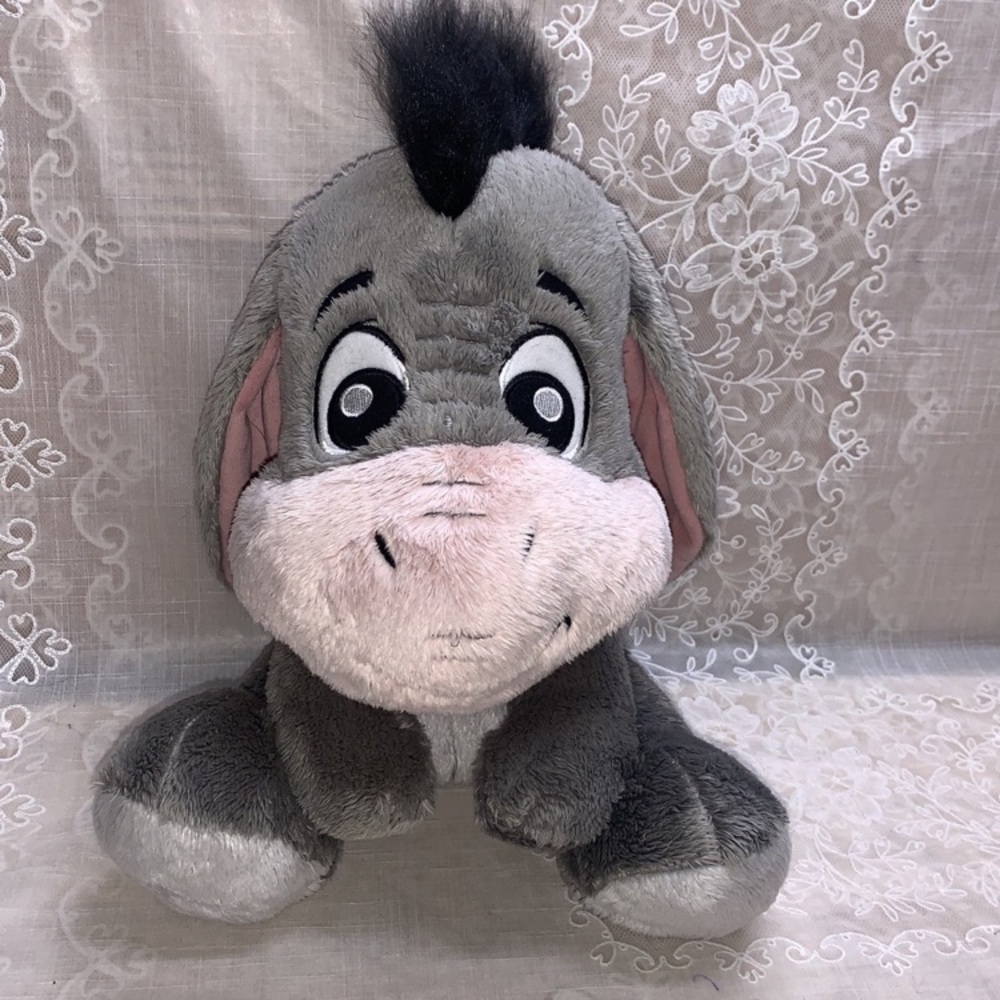 12" Disney Parks Big feet baby Eeyore grey donkey plush Winnie the Pooh